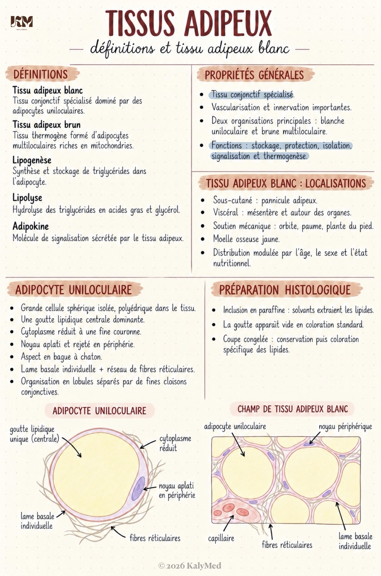Première page — Tissus adipeux