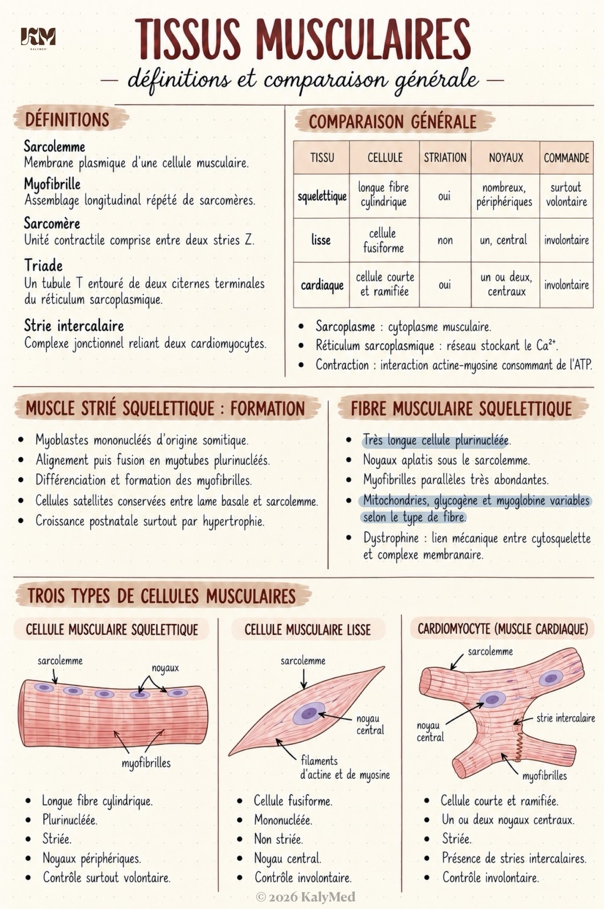 Première page — Tissus musculaires