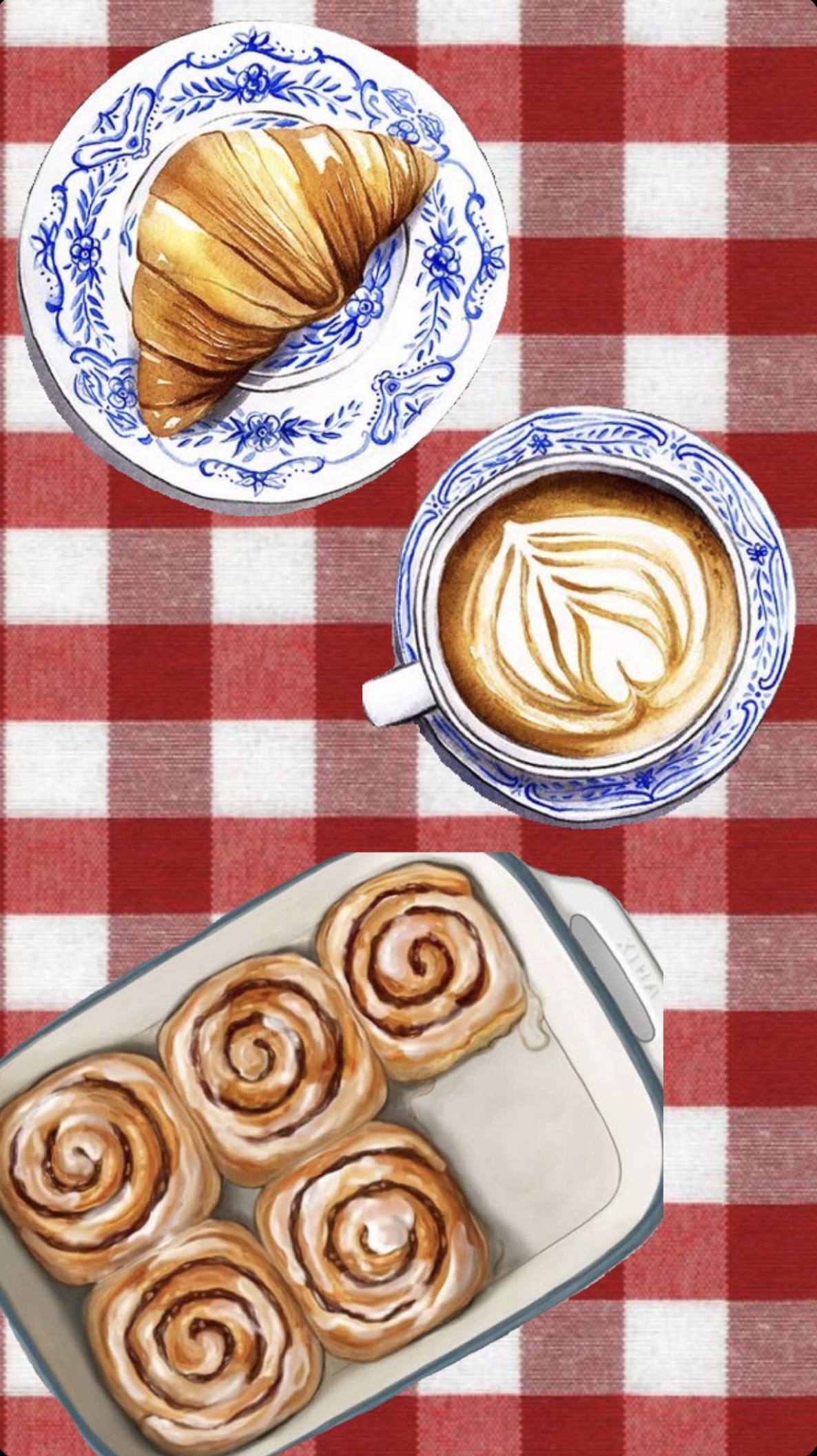 Café, croissant et brioches