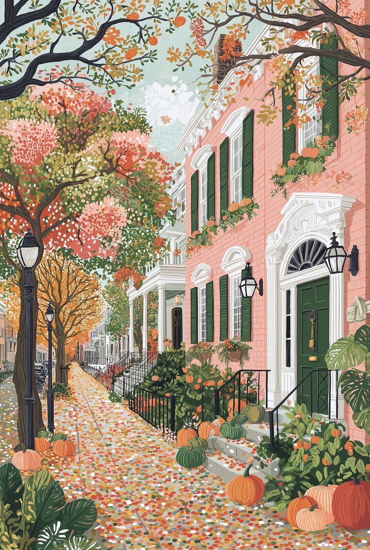 La grande rue d'automne