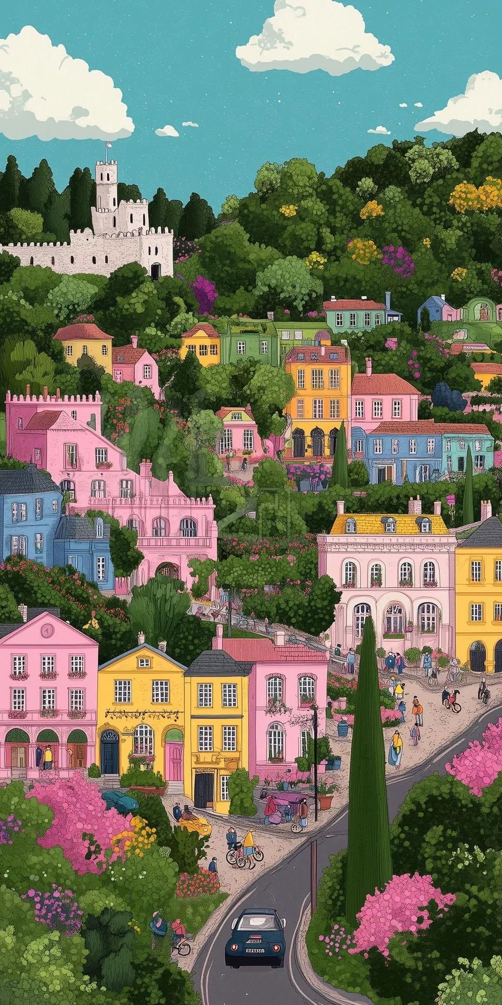 La ville sur la colline